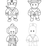 coloriage Stumble Guys à imprimer pour enfant de 4 ans