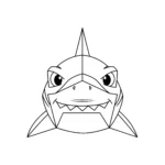 coloriage Tête de requin géométrique en ligne