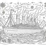 coloriage Titanic à imprimer gratuitement