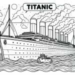 coloriage Titanic a imprimer