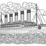 image de coloriage Titanic pour enfant