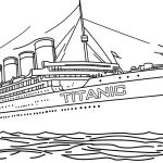 coloriage Titanic pour enfants a imprimer