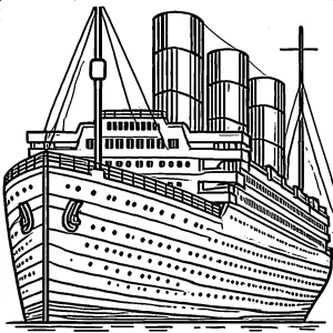 coloriage Titanic et decoupage a imprimer gratuit