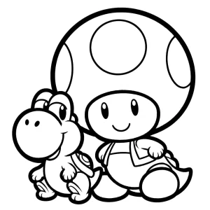 coloriage Toad pour enfant de 4 ans