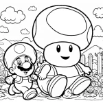 coloriage Toad pour enfant a imprimer gratuit