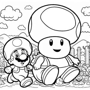 coloriage Toad pour enfant a imprimer gratuit