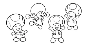 coloriage Toad à imprimer pour enfant de 12 ans