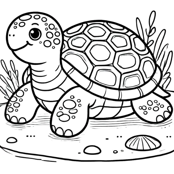 Tranh tô màu Tortue