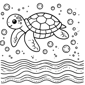 coloriage Tortue à imprimer pour enfant de 4 ans