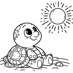 coloriage Tortue a colorier en ligne gratuitement