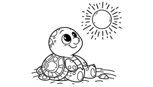 coloriage Tortue a colorier en ligne gratuitement