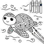 imprimer coloriage Tortue