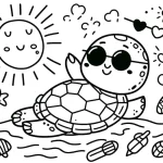 image pour coloriage Tortue enfant