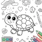 coloriage Tortue gratuit à imprimer