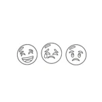 coloriage Trois Petits Emojis et dessin a imprimer