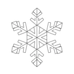 coloriage Un flocon de neige géométrique à imprimer pour enfant de 9 ans