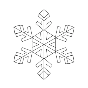 coloriage Un flocon de neige géométrique à imprimer pour enfant de 9 ans