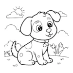coloriage Un profil simple et découpage à imprimer