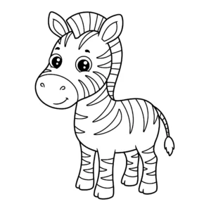 coloriage Un zèbre rayé à imprimer pour enfant de 6 ans