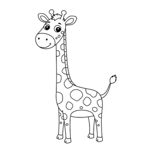 coloriage Une girafe tachetée à imprimer pour enfant de 12 ans