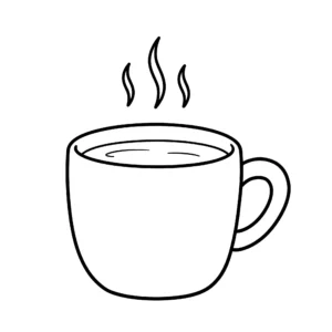 coloriage Une tasse de chocolat chaud d