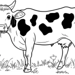 coloriage Vache pour enfant de 3 ans