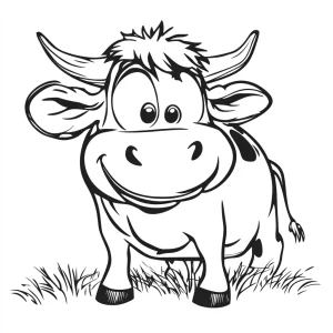 coloriage Vache pour bebe a imprimer