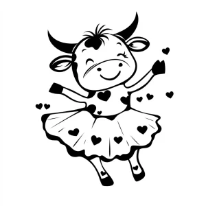 coloriage Vache pour enfant de 3 ans