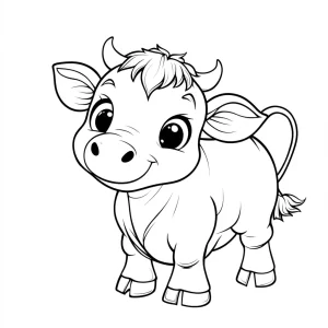 coloriage Vache pour enfant de 5 ans