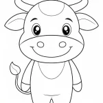 coloriage Vache pour enfant