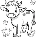 coloriage Vache pour enfants