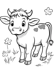 coloriage Vache pour enfants