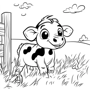 coloriage Vache a colorier en ligne