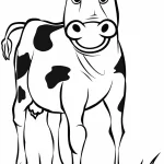 imprimer coloriage Vache pour enfant