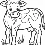 coloriage Vache pour enfant de à imprimer