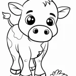 coloriage Vache et apprentissage
