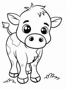 coloriage Vache et apprentissage