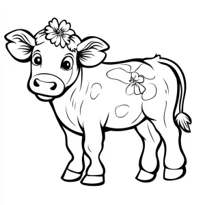 coloriage Vache pour enfant de 5 ans