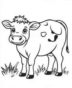 coloriage Vache a colorier en ligne