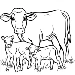 coloriage Vache gratuit a imprimer