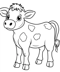 coloriage Vache à imprimer pour enfant de 3 ans