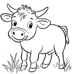 coloriage Vache et decoupage a imprimer gratuit