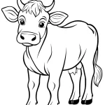 coloriage Vache pour enfant de 7 ans