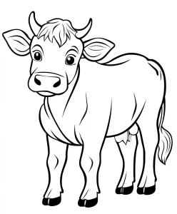coloriage Vache pour enfant de 7 ans