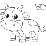 coloriage Vache pour enfant de 5 ans