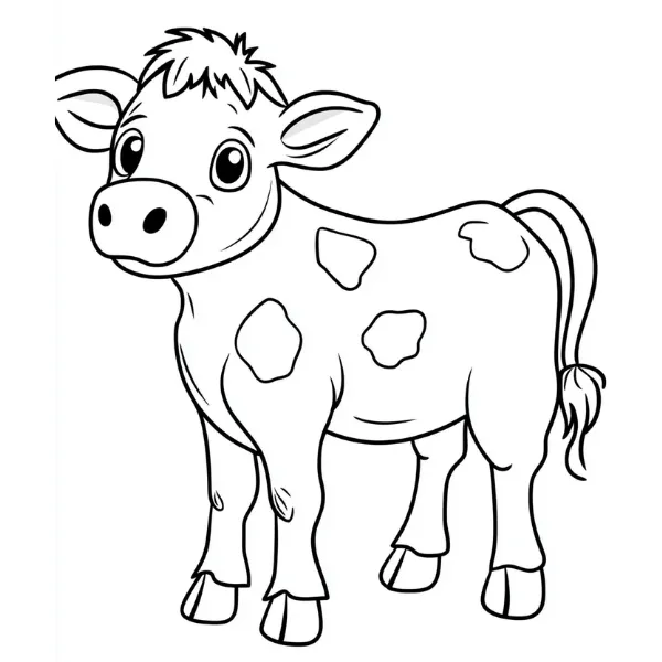 Tranh tô màu Vache