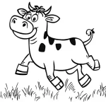 coloriage Vache à imprimer pour enfant de 6 ans