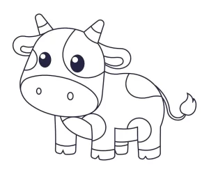 coloriage Vache pour enfants
