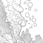 coloriage Volcan à imprimer pour enfant de 2 ans