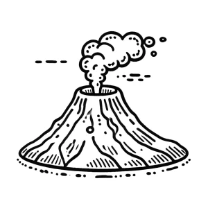 coloriage Volcan à imprimer pdf